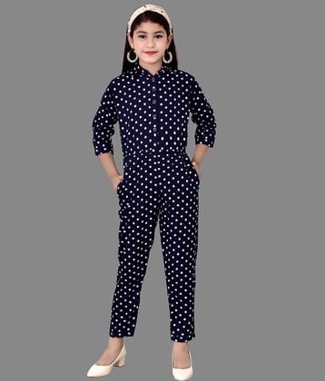 Arshia Fashions Girls Crepe Capri Jumpsuit ( Pack of 1 , Maroon )