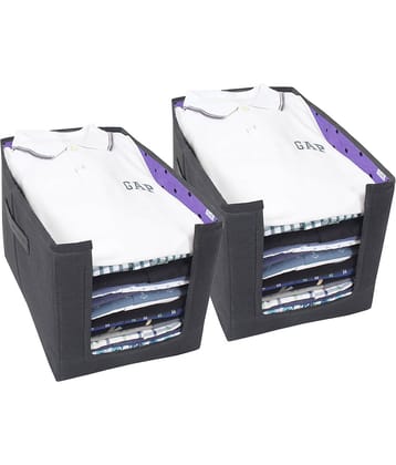 PrettyKrafts Shirt Stacker Closet Organizer - Shirts and Clothing Organizer - (Set of 2) - Purple