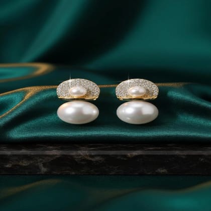 Elayne Pearl clat Drop Earrings
