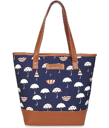 SAKWOODS Tote Bag Canvas Set of 1 ( Blue )
