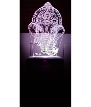 SUPER AJANTA Multicolor Night Lamp ( Pack of 1 )