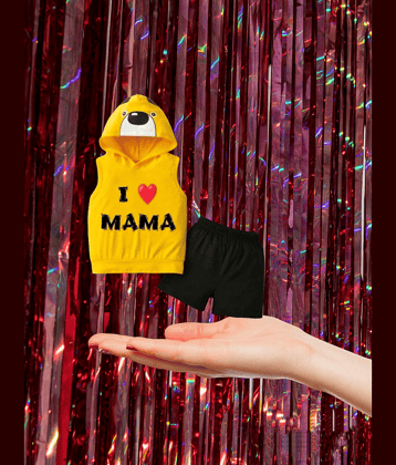 ODIMENT Pack of 1 Boys Cotton T-Shirt & Shorts Set ( Yellow )