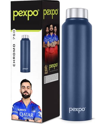 Pexpo Stainless Steel Chromo Green Fridge Water Bottle 750ml mL ( Set of 1 )