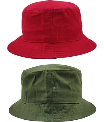 Zacharias - Multi Color Cotton Men's Hat ( Pack of 2 )