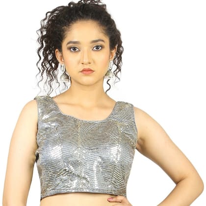 TheHangr Grey Sequence Blouse -  34