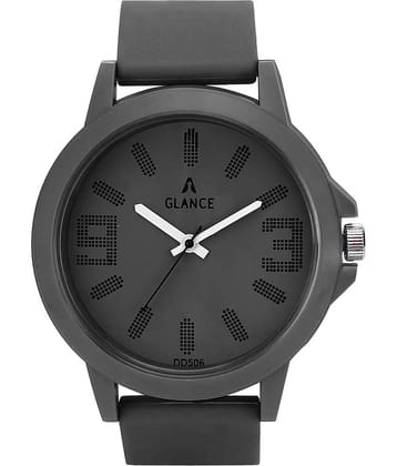 Aglance 38003PP Black Grey PU Analog Men's Watch