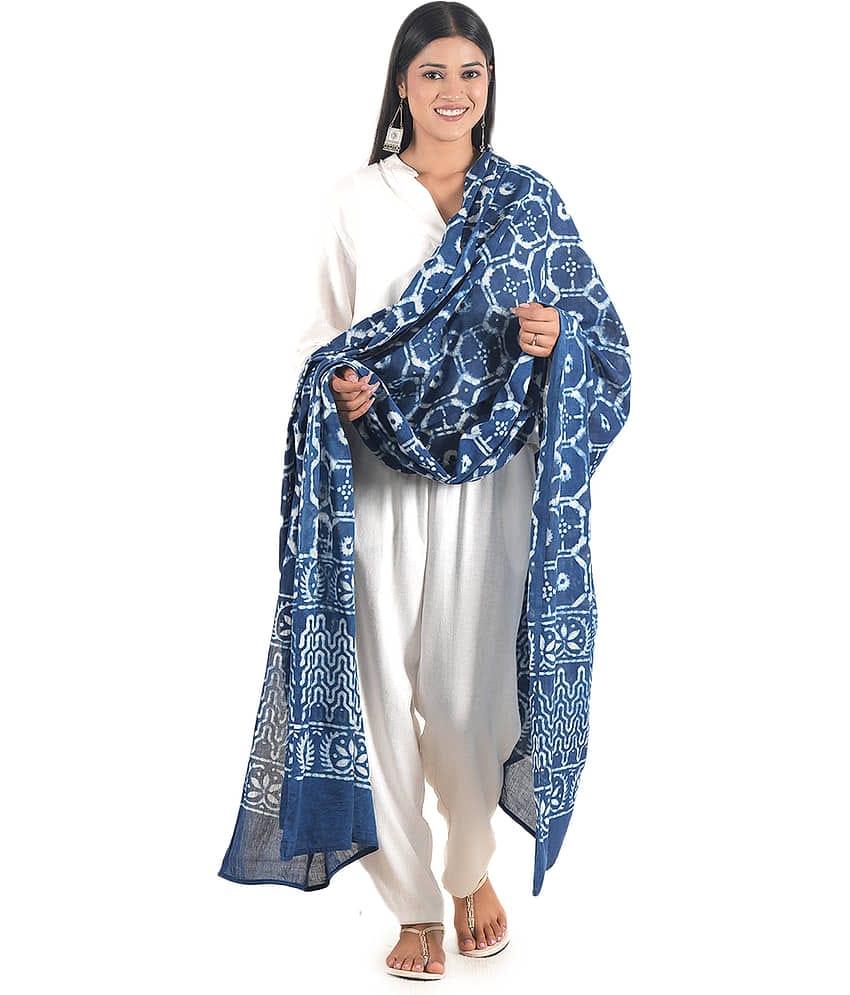 Style 98 Cotton Women Dupatta ( Blue , Pack of 1 )