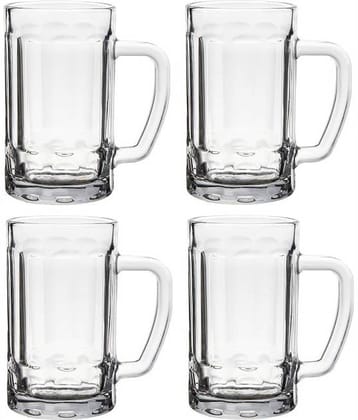 Somil Beer Mug Glasses Set,  400 ML - (Pack Of 4)