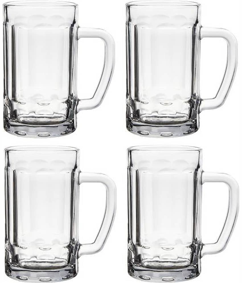 Somil Beer Mug Glasses Set,  400 ML - (Pack Of 4)