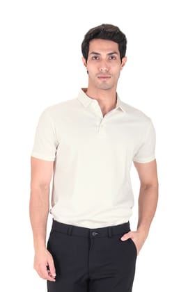 Fluid Cotton Polo - Milky White-Milky White / XS