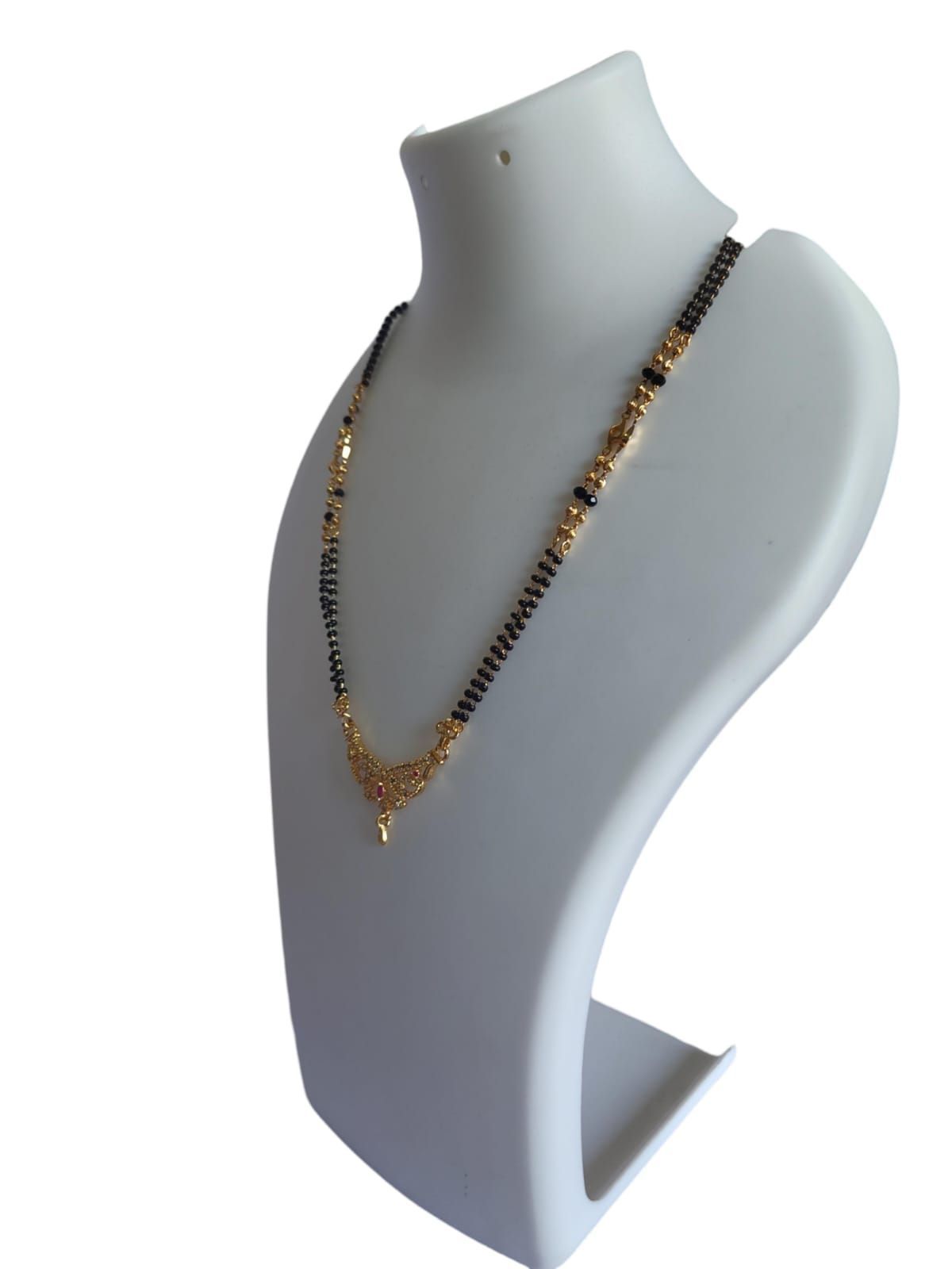 Gold Plated Traditional Indian Marathi Mangalsutra Necklace for Women