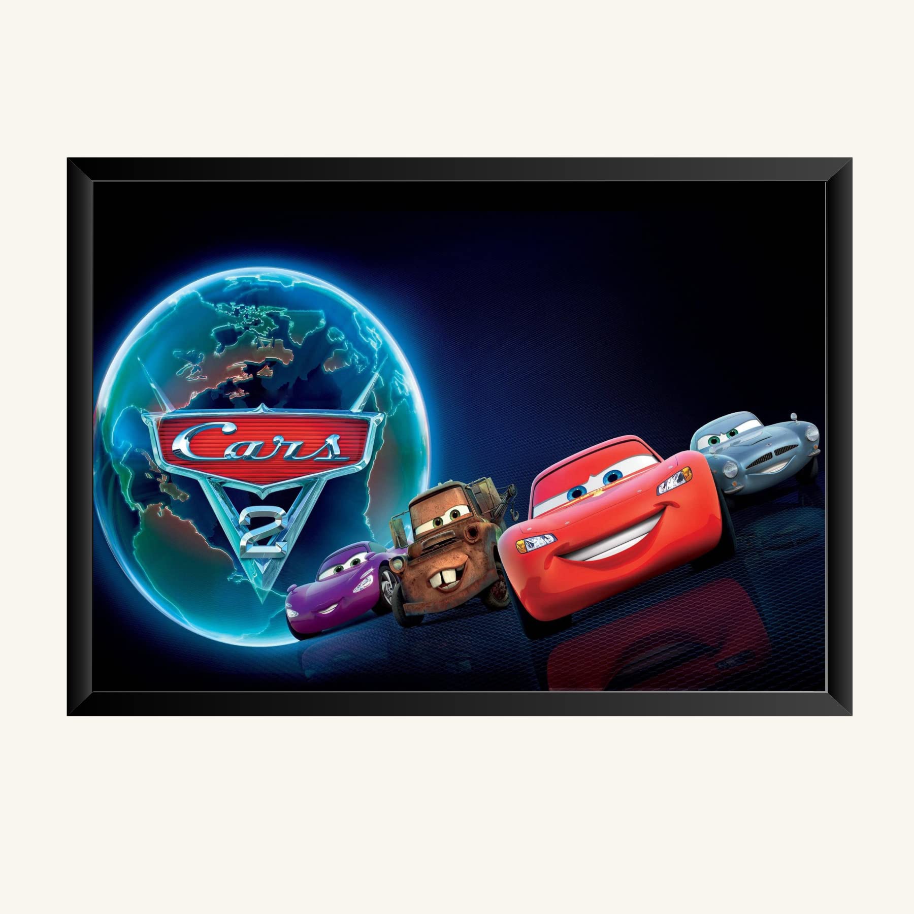 NOKKES Pixar Sally Carrera Cars 2 Photo Frame Poster 8X12inch Photo Mate Paper Wall Decoration For Home Office Wall Photo Frame Poster