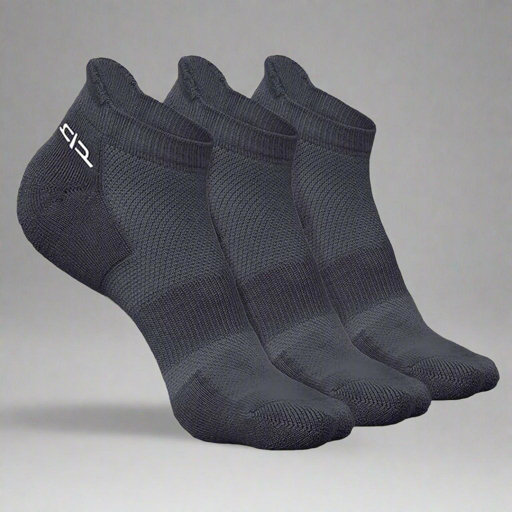 Heelium Bamboo Kids Ankle Socks - 3 Pairs-Age 3-5 Years / Dark Grey | Dark Grey | Dark Grey