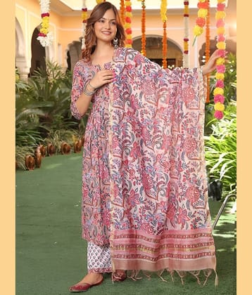 AK Fashion Women Tunic With Trousers Salwar Suit ( PINK )
