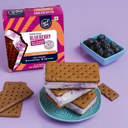 Sandwich Blueberry Ice Cream [2 Pieces]