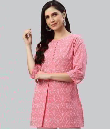 Yash Gallery - Multicolor Cotton Women's Ethnic Top ( Pack of 1 )