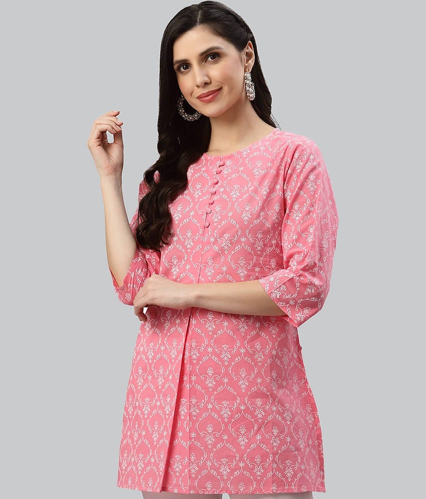 Yash Gallery - Multicolor Cotton Women's Ethnic Top ( Pack of 1 )