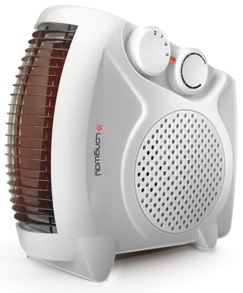 Longways Hot-Max 2000/1000 Watts Room Heater with Adjustable Thermostat (White) - Free Delivery