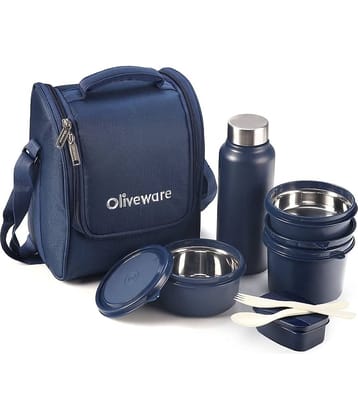Oliveware Teso Stainless Steel Lunch Box 4 Container (Pack of 1)