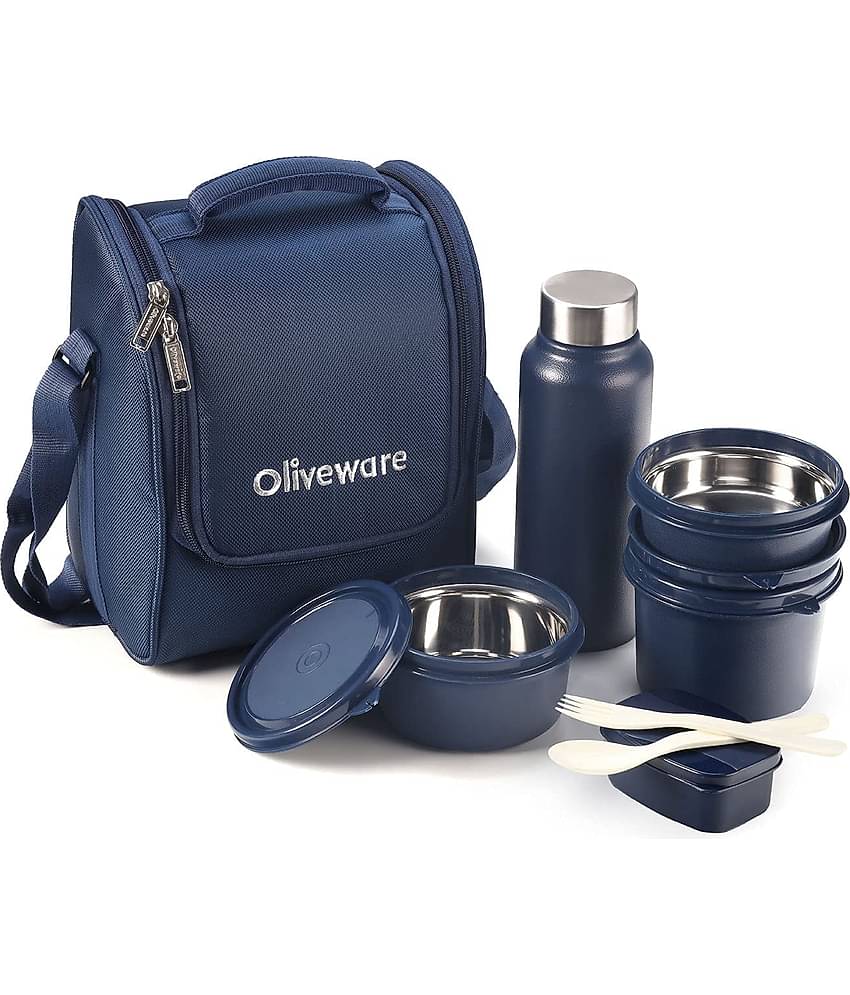 Oliveware Teso Stainless Steel Lunch Box 4 Container (Pack of 1)