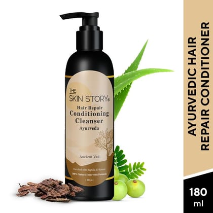 Ayurvedic Hair Conditioner For Anti-Frizz, Silky Hair, Saptala, Amla, All Hair Types (180 ML)