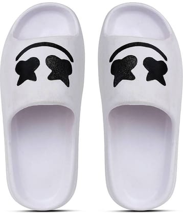 Leavess - White Men's Slide Flip Flop