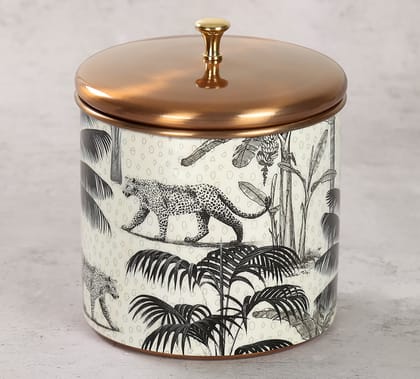 Grayscale Safari Storage Jar