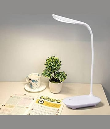 Shopeleven Off-White Study Table Lamp ( Pack of 1 )