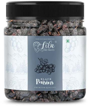 Lila Dry Fruits Black Raisins 500 gm Jar