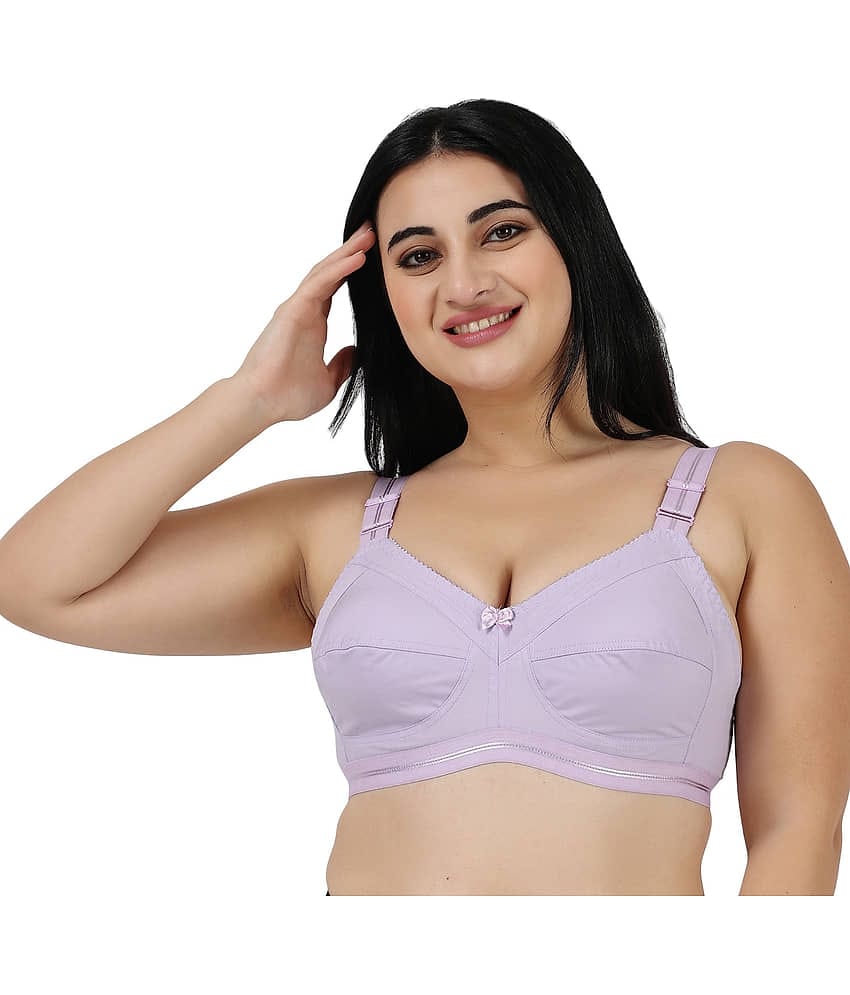 Ladyland Pack of 1 Cotton Non Padded Everyday Bra For Women ( Purple )