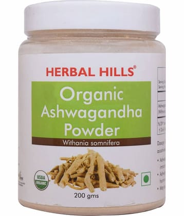 Herbal Hills Organic Ashwagandha Powder 200 gm Pack of 2