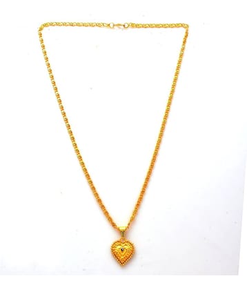 Jewar Mandi New Design Gold Plated Locket/Pendant with Link Chain Daily use for Men, Women & Girls, Boys