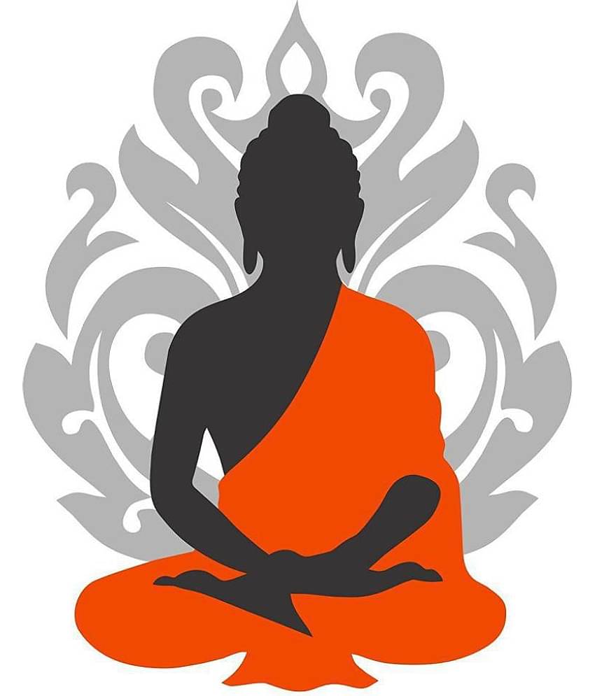 Print Mantras God Buddha Religious & Inspirational Sticker ( 80 x 60 cms )