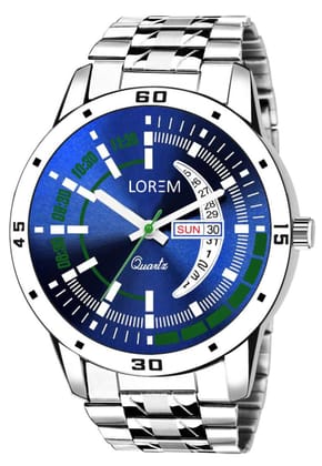 LOREM Blue Day Date Analog Watch for Men LR110-UF LOREM Blue Day Date Analog Watch for Men LR110-UF
