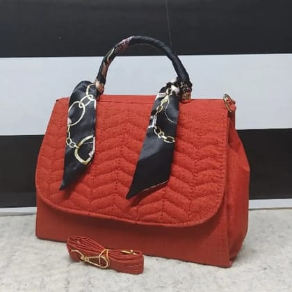 Elegant Latest PU Handbags With Sling Straps Size : L7.5/W 3.5/H10 ( Colour :  Outrageous Orange )