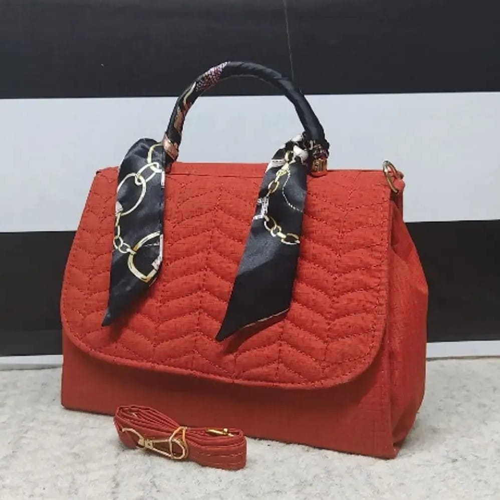 Elegant Latest PU Handbags With Sling Straps Size : L7.5/W 3.5/H10 ( Colour :  Outrageous Orange )