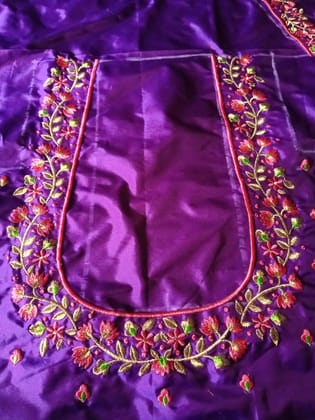 Fashionable Computer Design Violet Blouse Piece