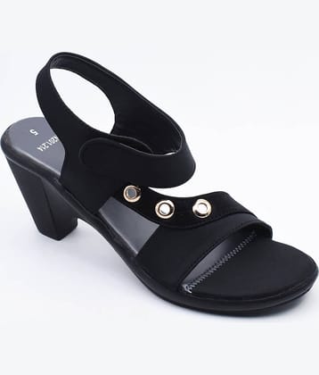IndiForce Black Women's Sandal Heels