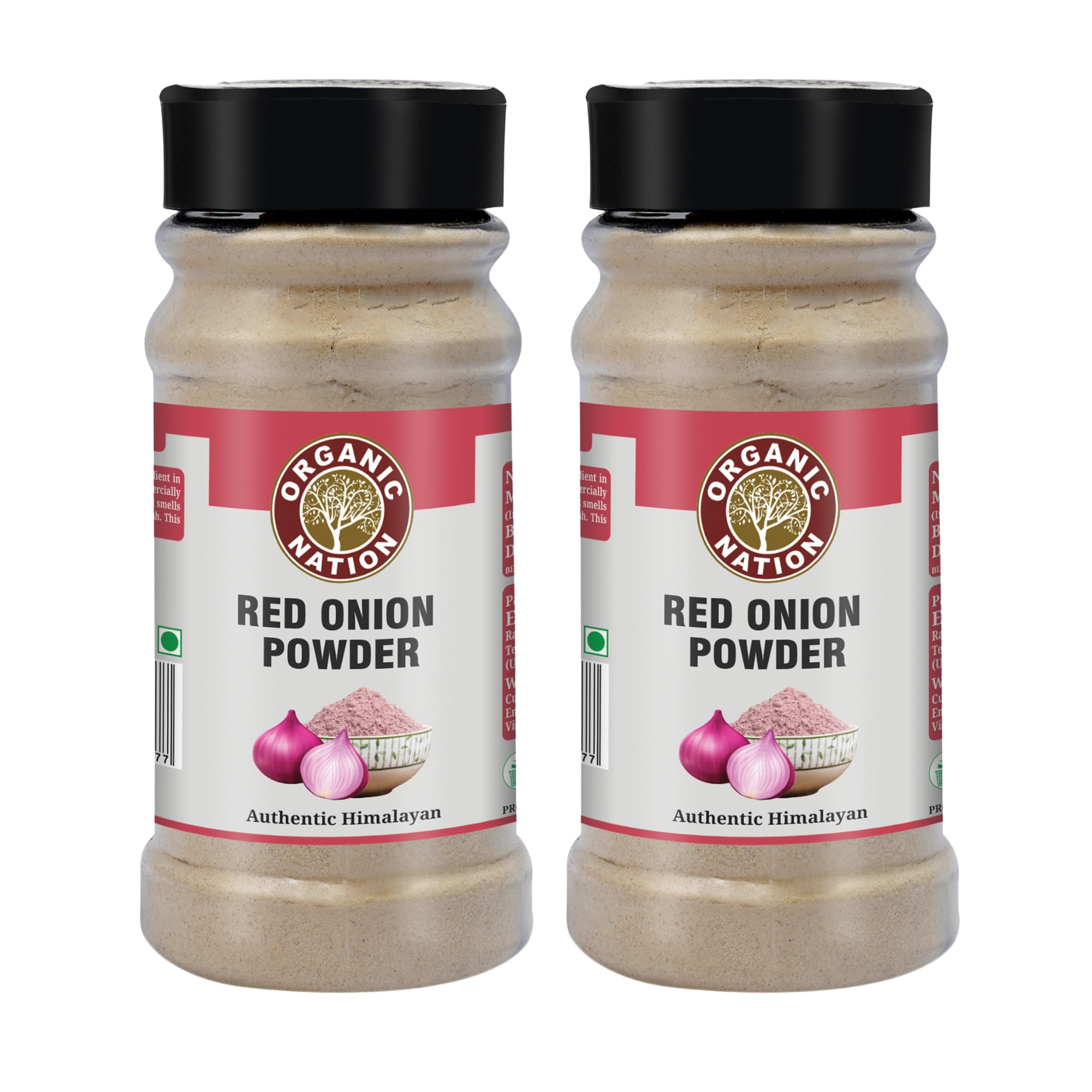 Organic Nation Red Onion Powder 125g (Pack of 2) | Natural, Pure & Dehydrated | Flavorful Seasoning for Cooking, Marinades & Snacks