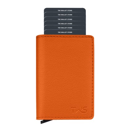 The Wallet Store Vivid Vault RFID Protected Metal Cardholder - Orange