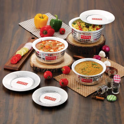 HAZEL Aluminium Hammered Tope Set with Lid , Patila Set of 3 (1L, 1.4L & 1.8L) , Food-Grade Aluminium Kitchen Utensils for Traditional Indian Cooking , Utensils Set for Kitchen HAZEL Aluminium Hammered Tope Set with Lid , Patila Set of 3 (1L, 1.4L & 1.8L) , Food-Grade Aluminium Kitchen Utensils for Traditional Indian Cooking , Utensils Set for Kitchen