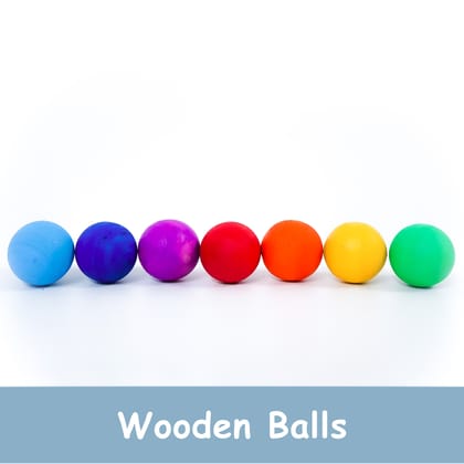 Wooden Rainbow Balls