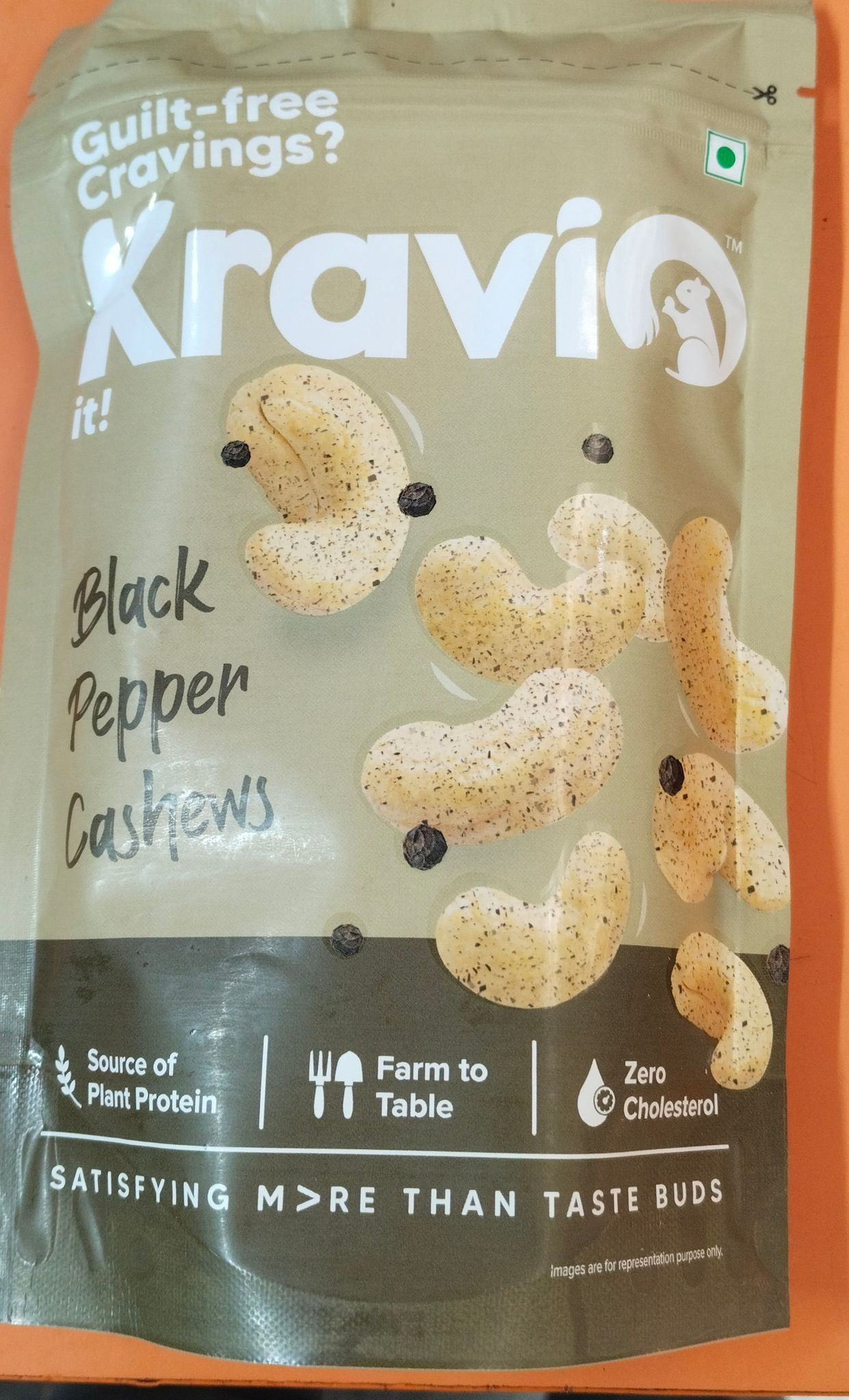 Kravio black pepper cashews 200 g
