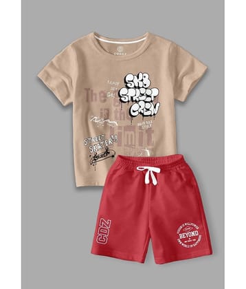 CODEZ Pack of 2 Boys Cotton Blend T-Shirt & Shorts Set ( Multicolor )