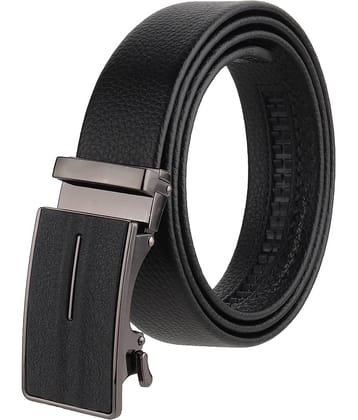 Zacharias - Black Leather Men's Casual Belt ( Pack of 1 )