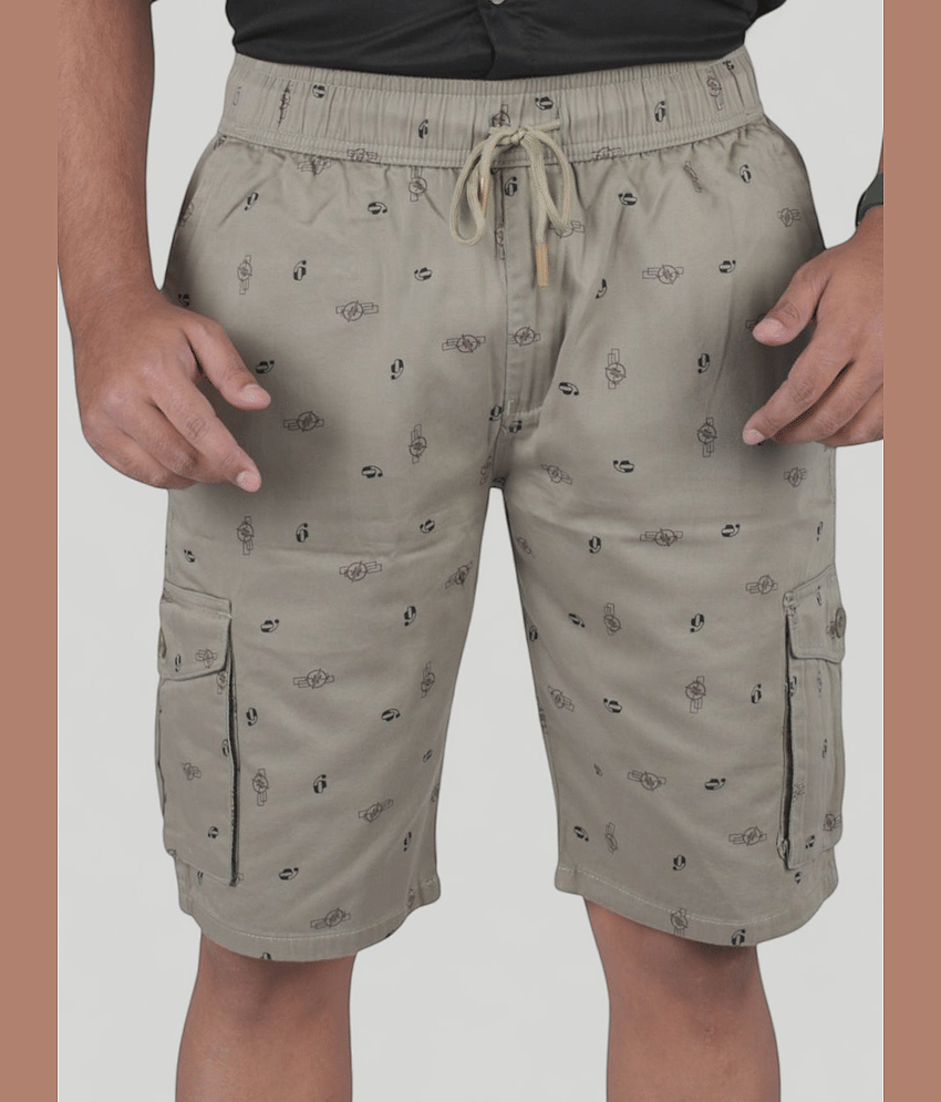 plounge Green Cotton Blend Men's Shorts ( Pack of 1 )