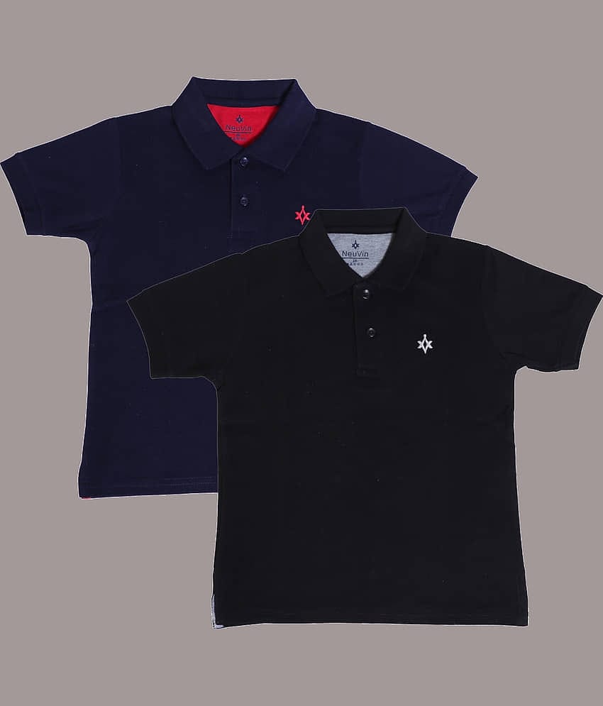 NEUVIN Pack of 1 Boys Cotton Blend T-Shirt ( Multi Color )