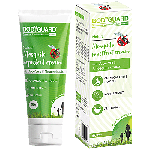 Bodyguard Natural Mosquito Repellent Cream With Aloe Vera & Neem Extracts, 50 g