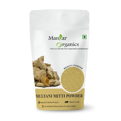 ManHar Organics Multani Mitti 250gm | Pure Fuller's Earth Clay for Glowing Skin & Oil Control | Natural Face Pack for Acne & Pimples ManHar Organics Multani Mitti 250gm | Pure Fuller's Earth Clay for Glowing Skin & Oil Control | Natural Face Pack for Acne & Pimples