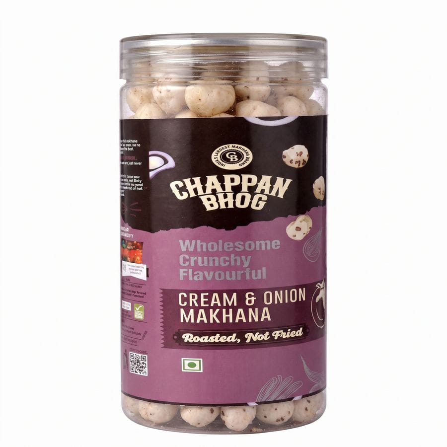 Chappan Bhog Cream & Onion Makhana - 70 gm - One plastic jar